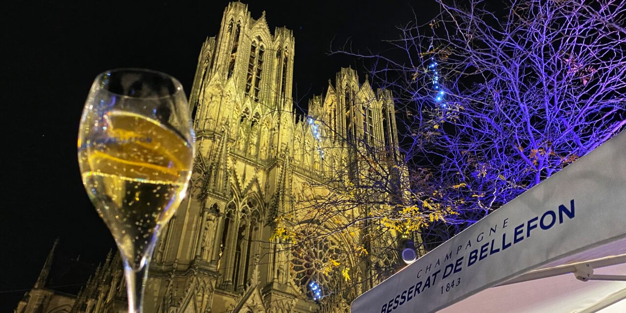 Reims : Démarrage des festivités de noël sur le marché avec Besserat de Bellefon