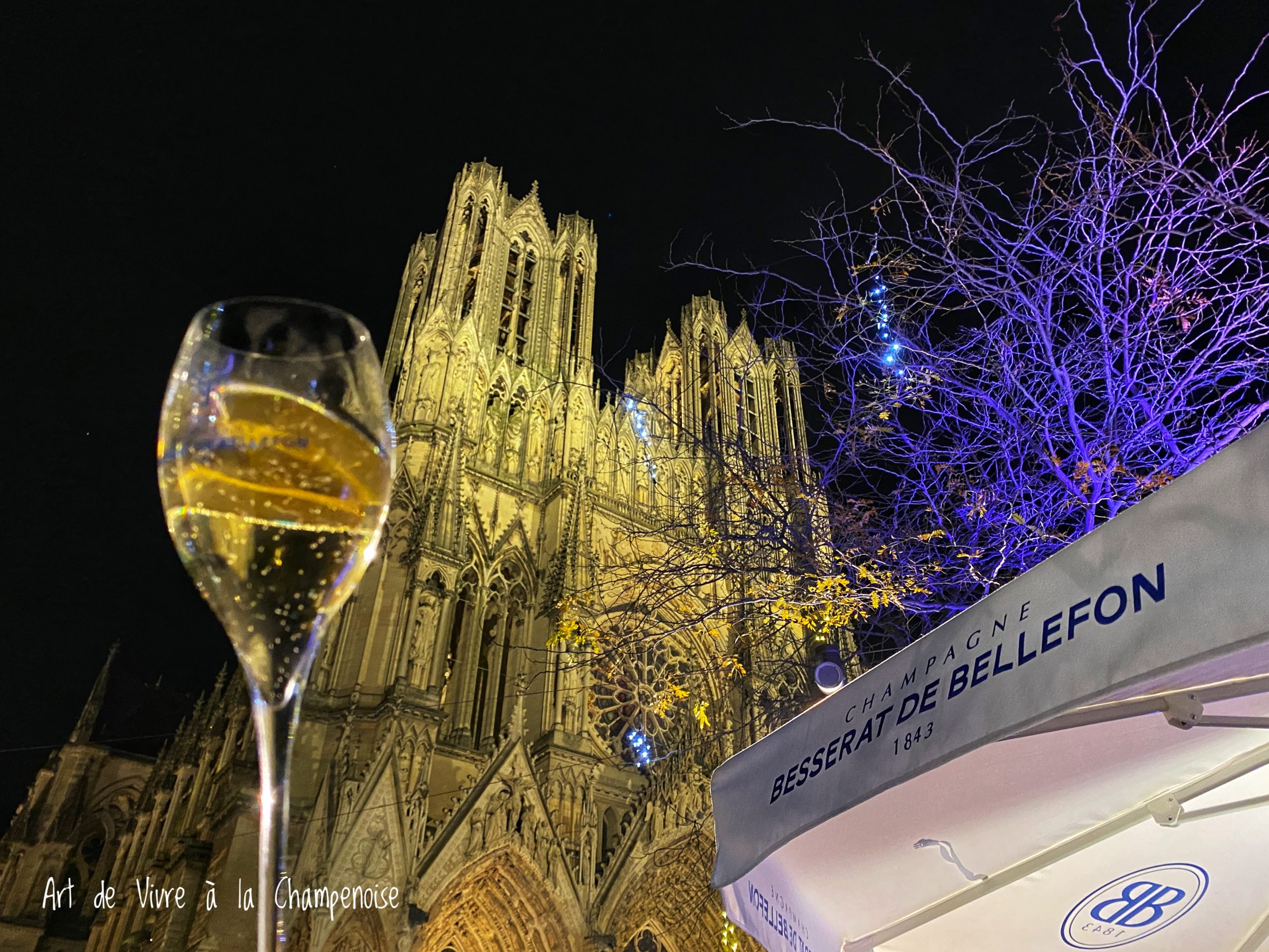 Reims : Démarrage des festivités de noël sur le marché avec Besserat de Bellefon