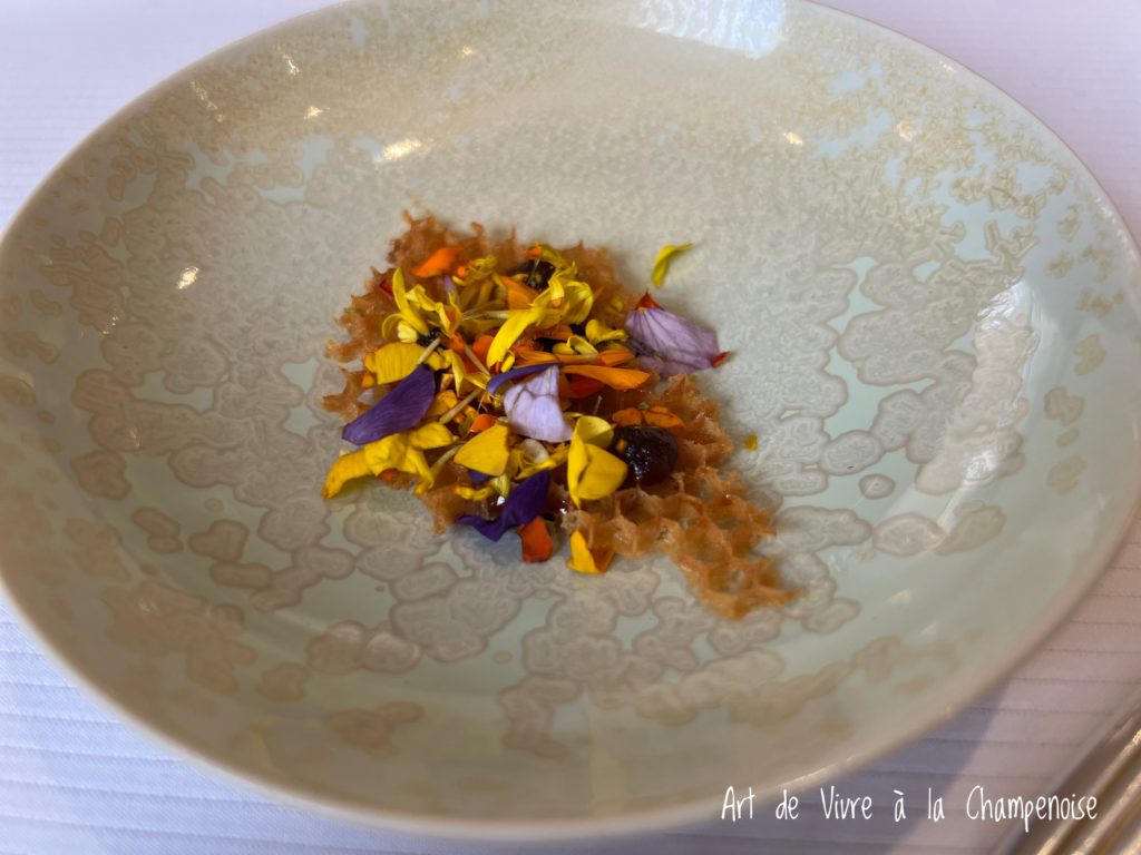 présentation pla gastronomique de l'Assiette Champenoise Arnaud Lallement Chef 3 étoiles
