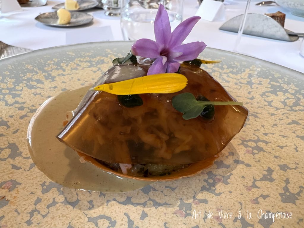 assiette gastronomique 2 de l'Assiette Champenoise Arnaud Lallement Chef 3 étoiles
