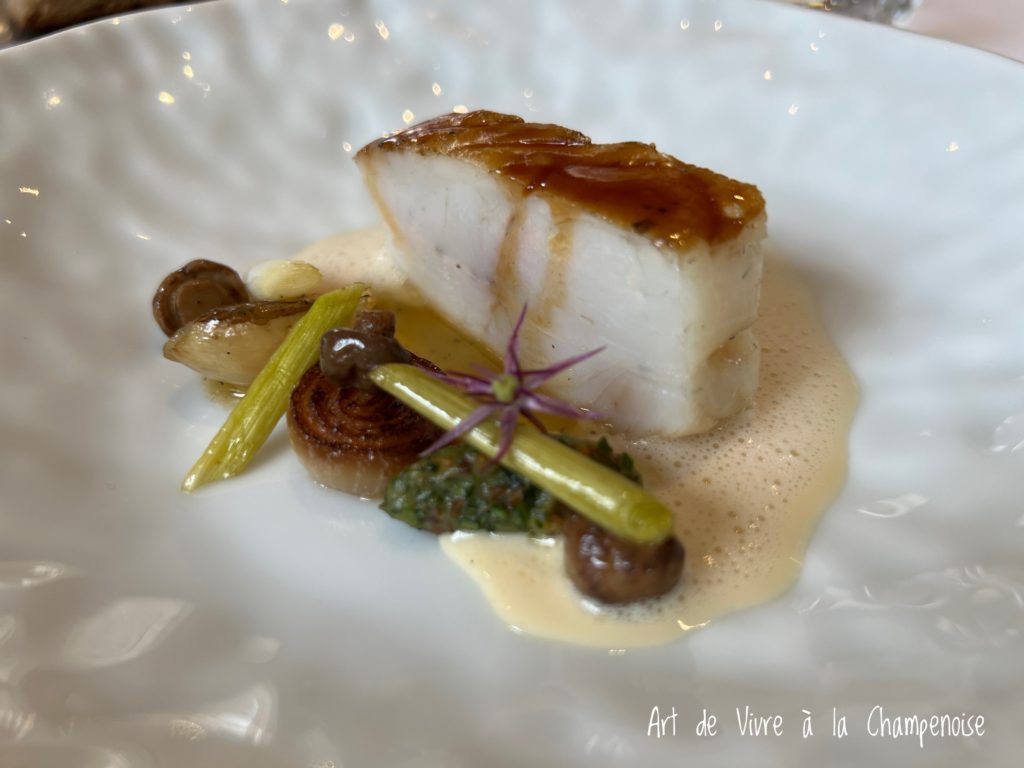 assiette poisson de l'Assiette Champenoise Arnaud Lallement Chef 3 étoiles