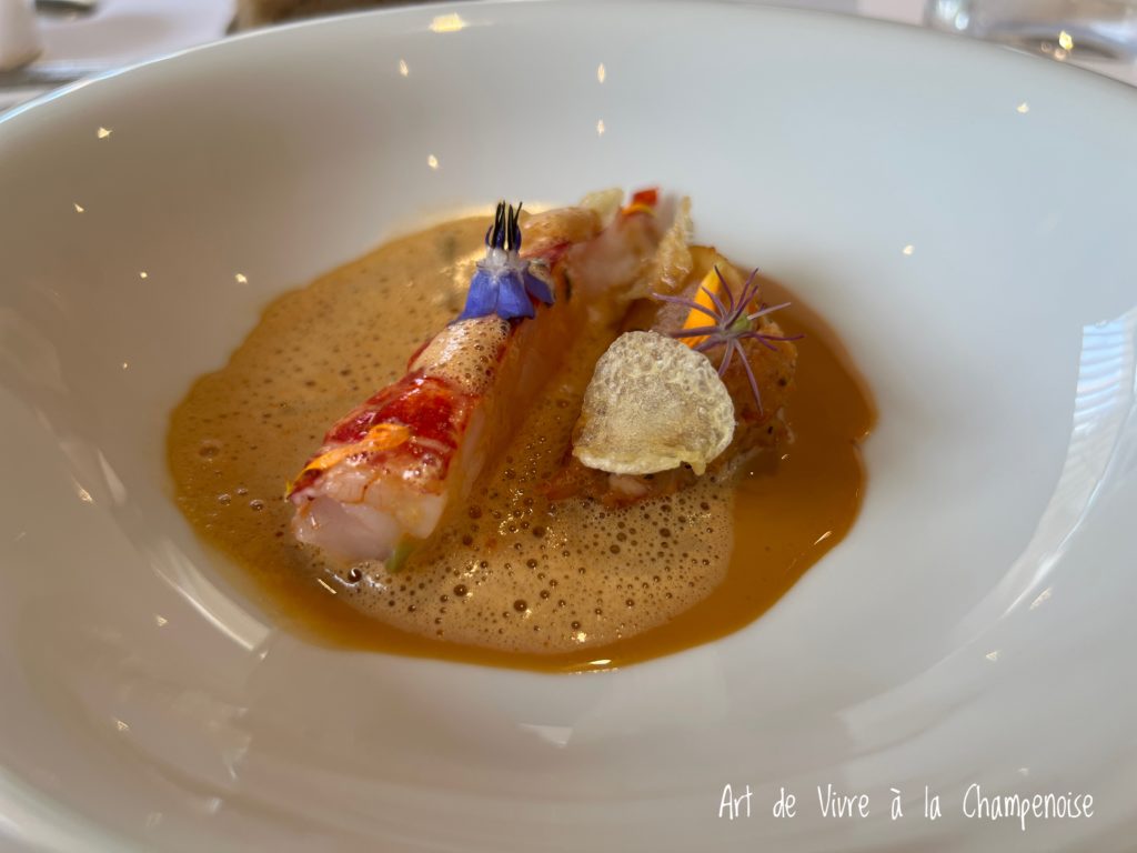 homard de l'Assiette Champenoise Arnaud Lallement Chef 3 étoiles