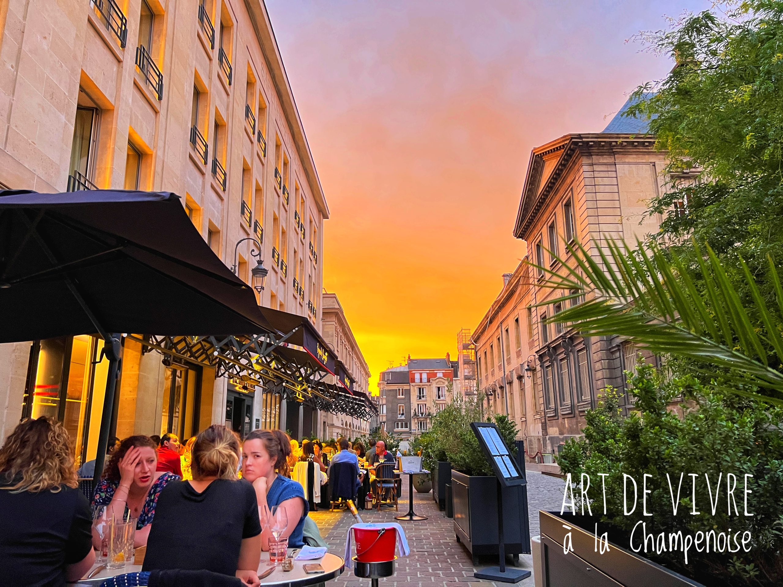 Reims : Sunset sur la terrasse de La Grande Georgette