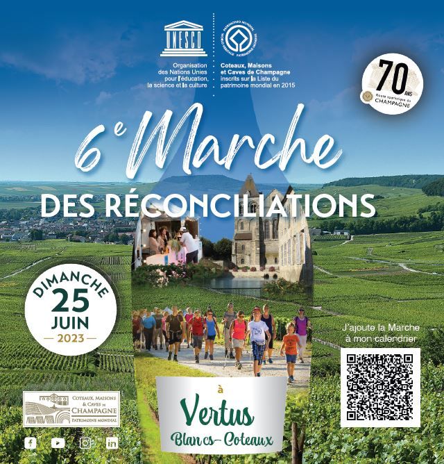 Unesco : 6ème Marche des Réconciliations le dimanche 25 juin à Vertus