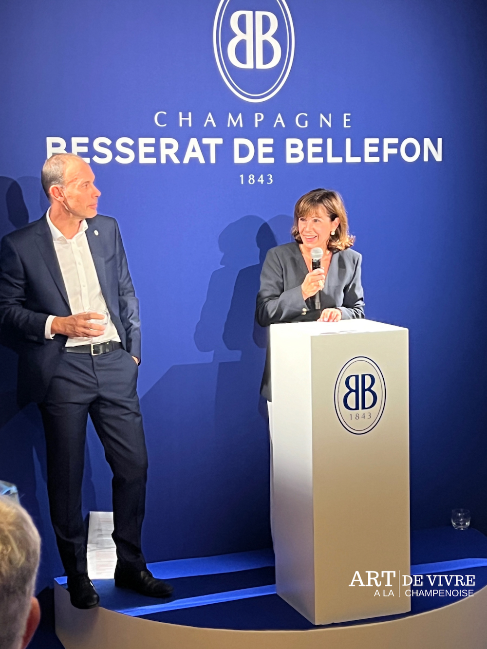 Seau à Champagne Besserat De Bellefon - Alu émaillé, Déco Argit France - Vintage