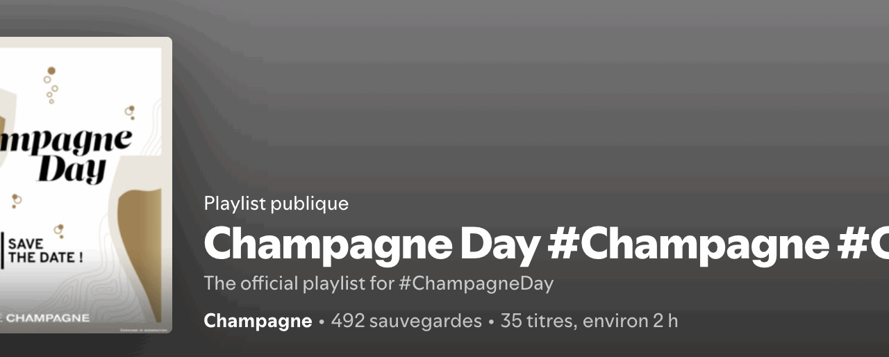 ChampagneDay : une playlist pétillante signée Comité Champagne sur Spotify