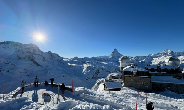 Zermatt : Champagne Laurent-Perrier face au Cervin