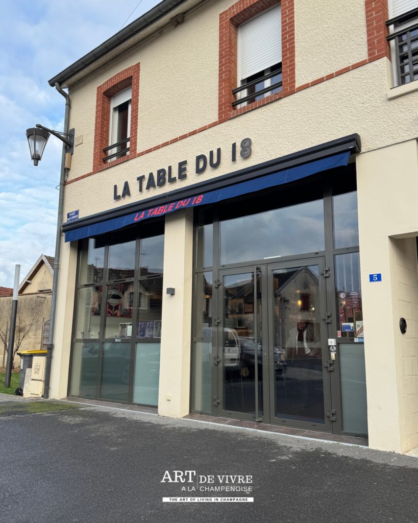 La table du 18 à Tours sur Marne