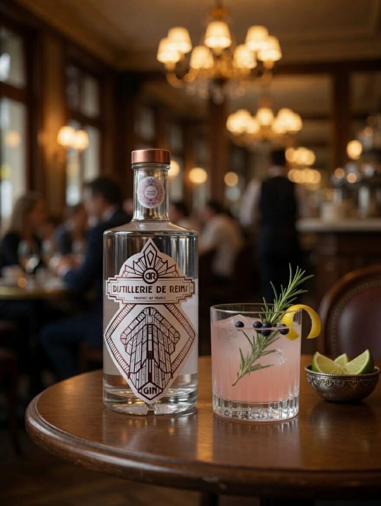 gin biscuit rose cocktail Reims