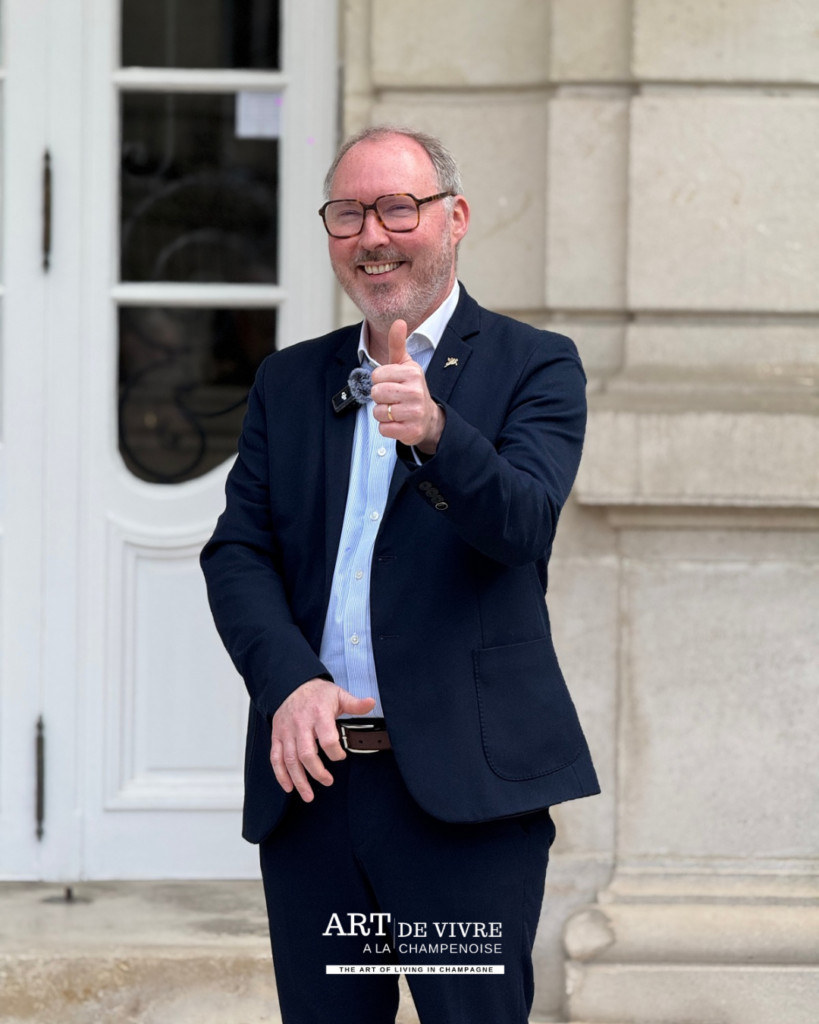 Sébastien Briend, directeur général délégué, lors de l’inauguration au Champagne Jacquart Reims