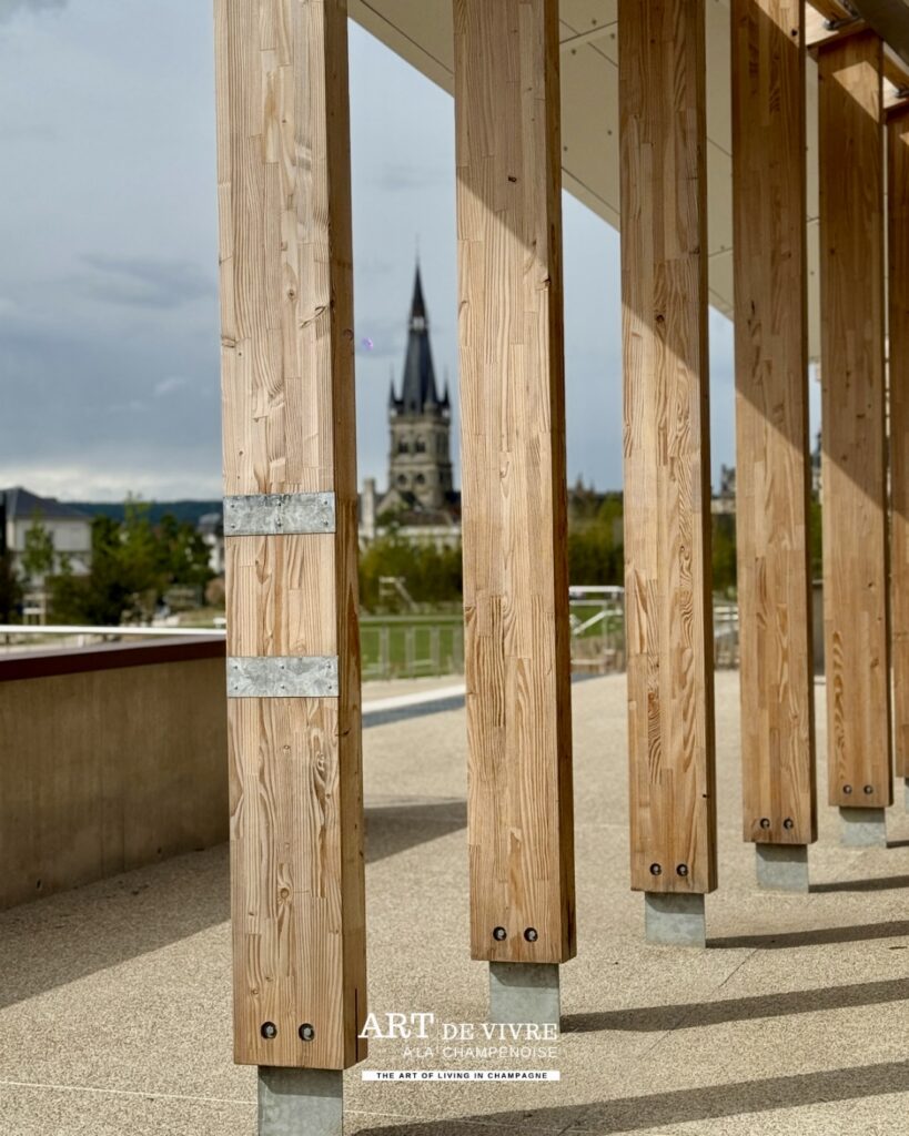 Construction bois Jard Épernay parc urbain esplanade Charles de Gaulle