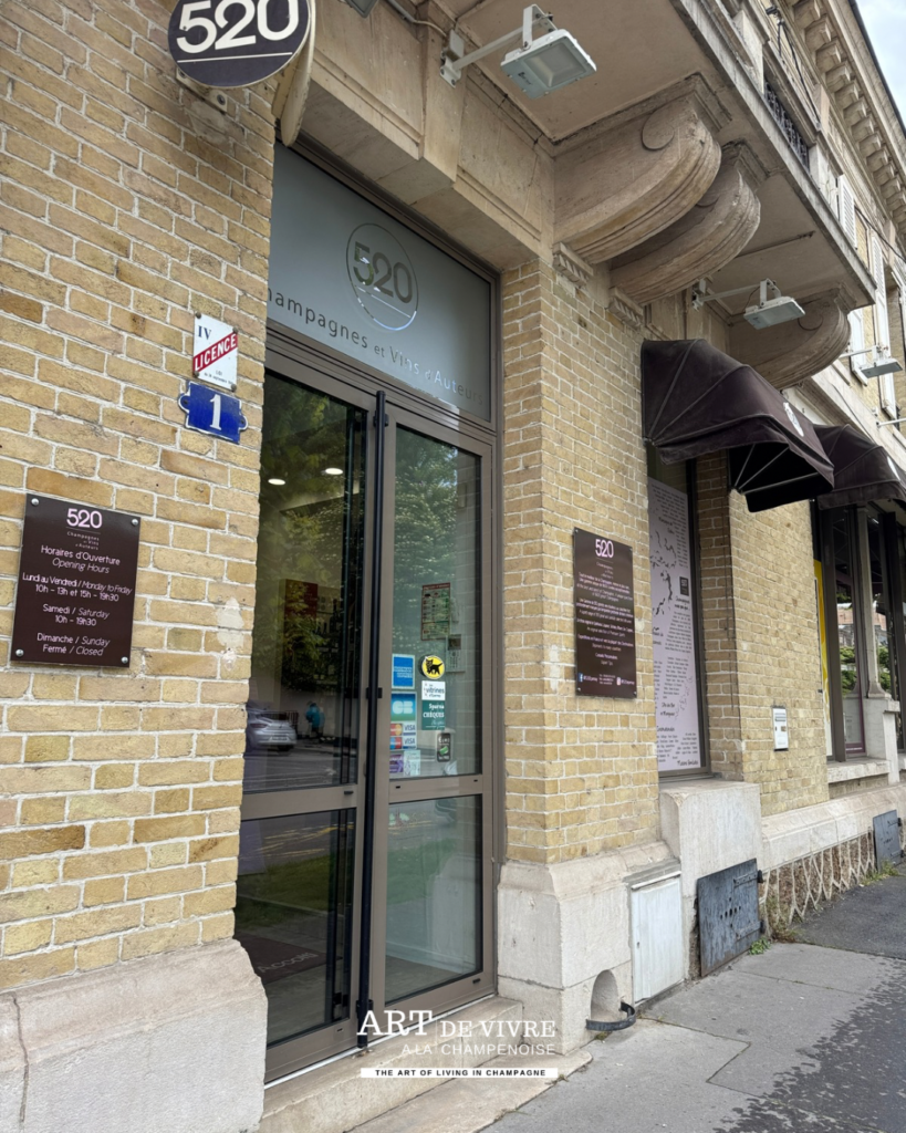 Boutique Le 520 à Épernay spécialisée en Champagne