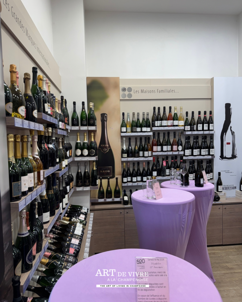 Boutique Le 520 à Épernay spécialisée en Champagne
