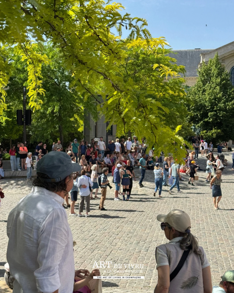public performance Slow Show devant la cathédrale de Reims