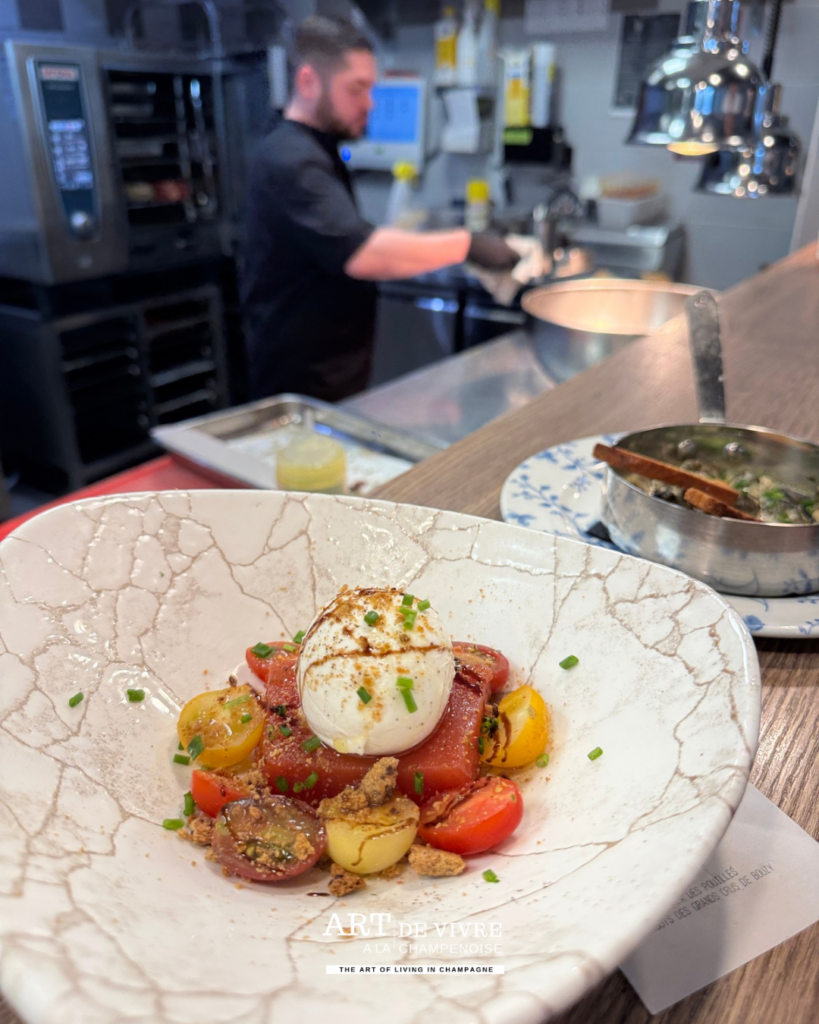 Cuisine généreuse sans chichis Burrata La Table du 18 Marne