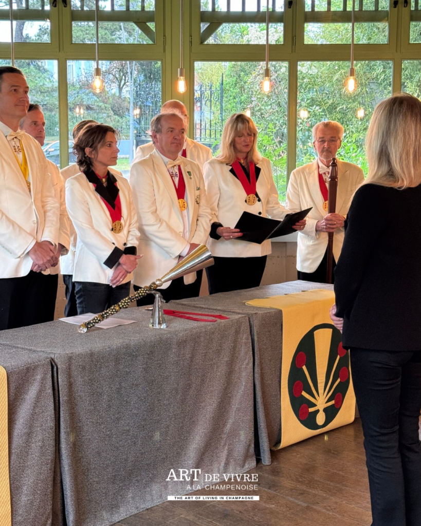 Carole Doyard au Conseil de l’Ordre des Coteaux de Champagne à la Villa Demoiselle à Reims