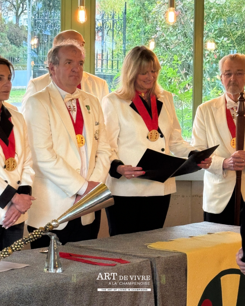 Carole Doyard au Conseil de l’Ordre des Coteaux de Champagne à la Villa Demoiselle à Reims