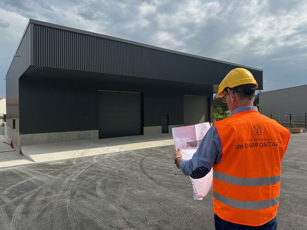 Chantier des nouvelles installations du Champagne de BARFONTARC à Baroville