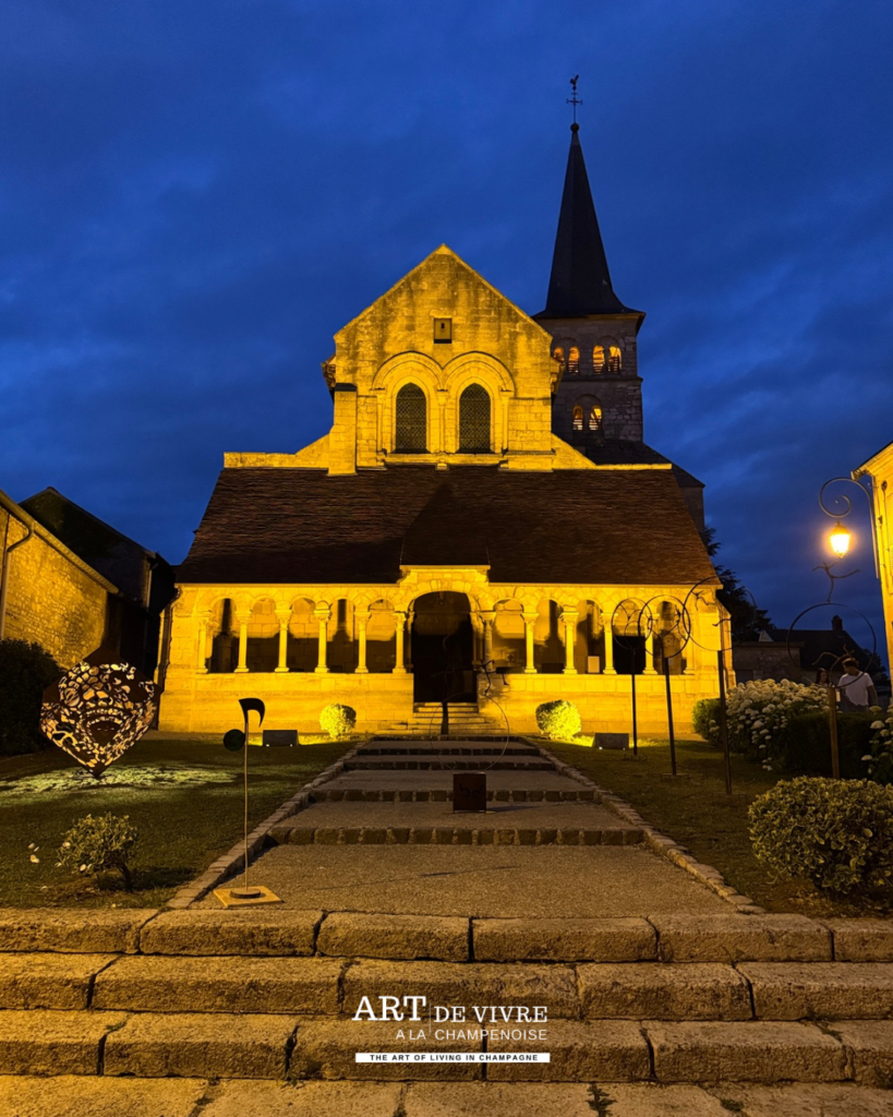 Eglise Hermonville Promenade nocturne au cœur du village avant le week-end du festival