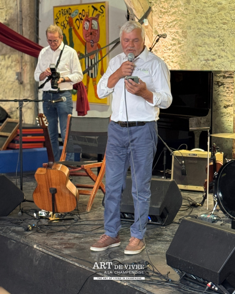 Philippe Dumay lors du lancement officiel du festival Art & Jazz dans ma cour