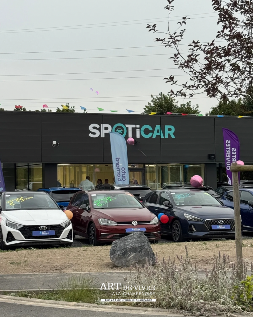 Vue extérieure du nouveau pôle automobile Auto Bernard Spoticar à Dizy