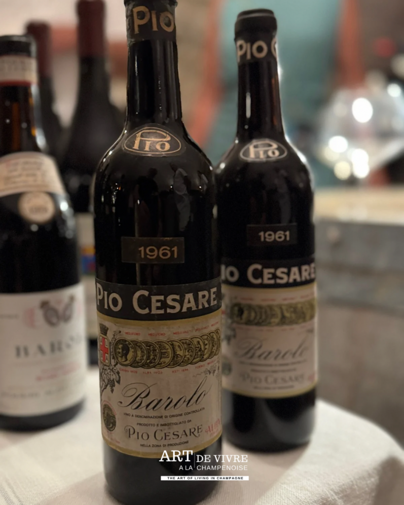 Barolo 1961 grand millésime Pio Cesare dégustation cave champenoise