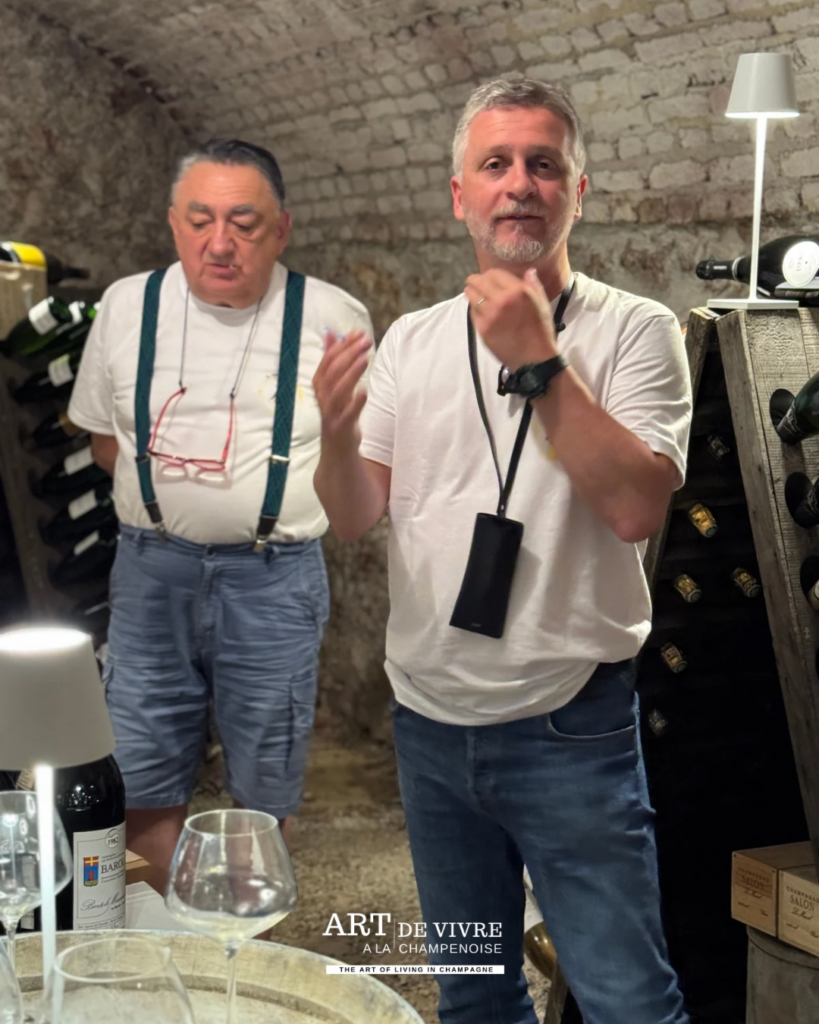 Roberto Barchi Marco Pozzali dégustation caves