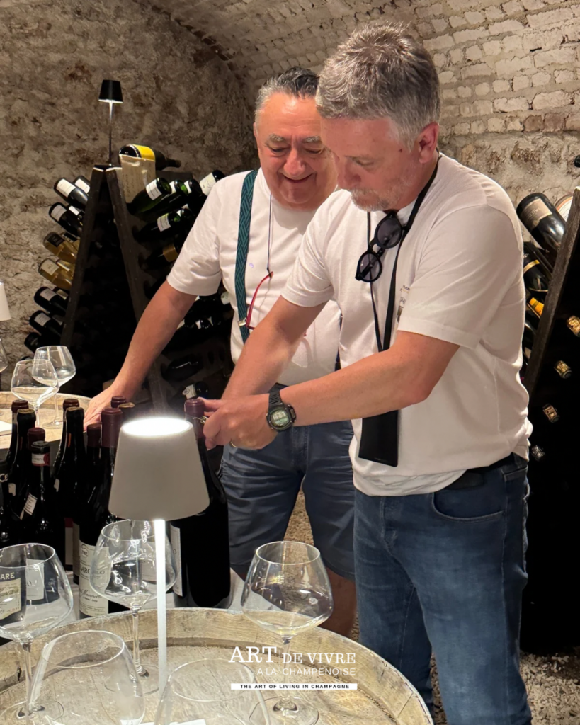 bouteilles Barolo exceptionnelles Marco Pozzali dégustation Champagne