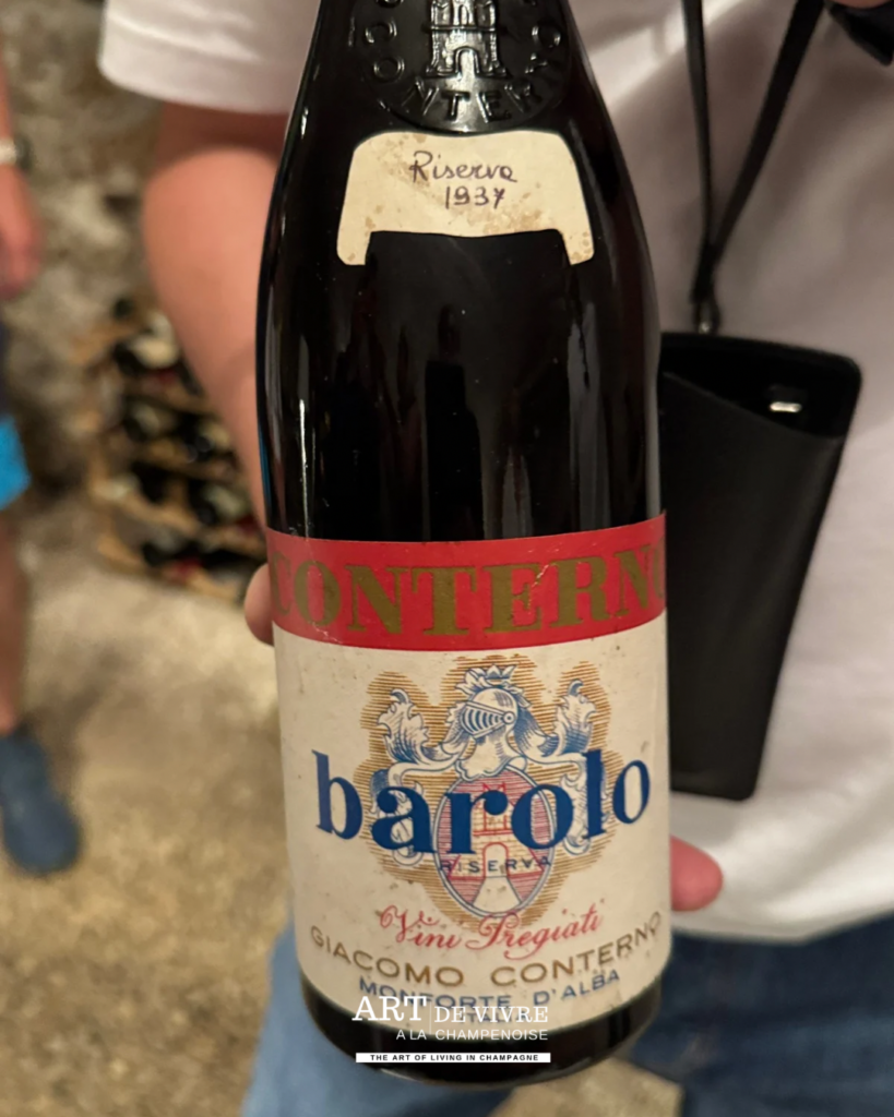 vieux millésime italien Barolo 1937 dégustation Conciergerie du Champagne