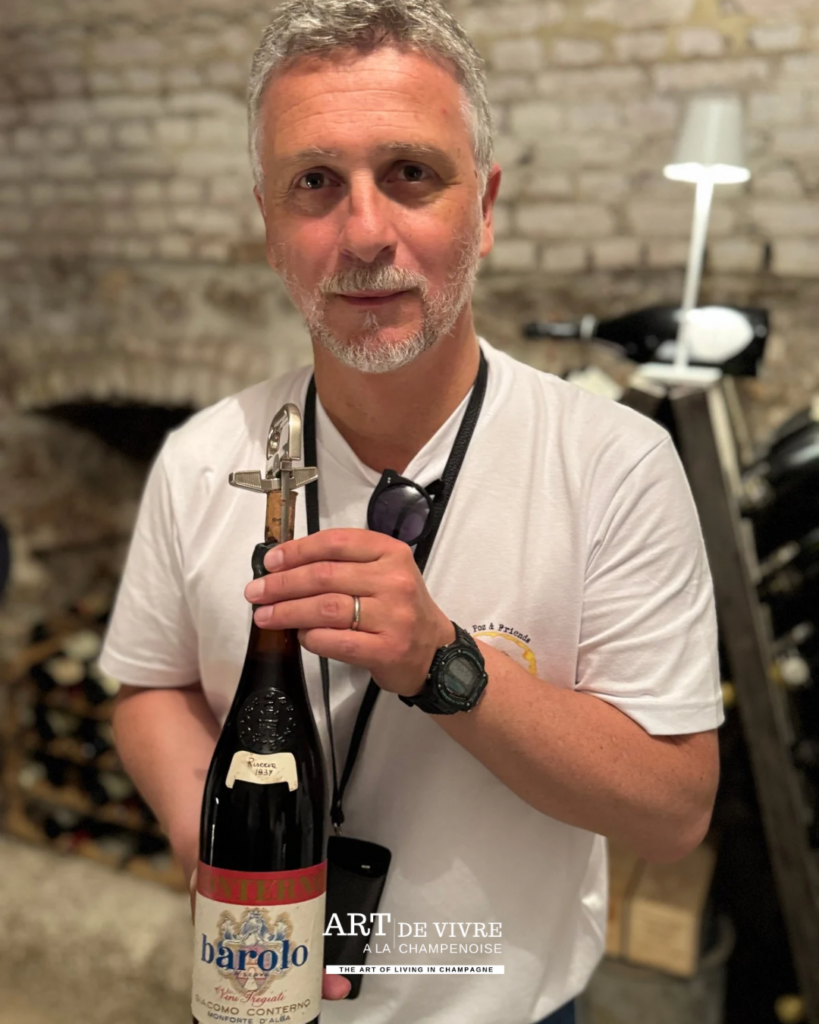 Marco Pozzali dégustation barolo caves champagne