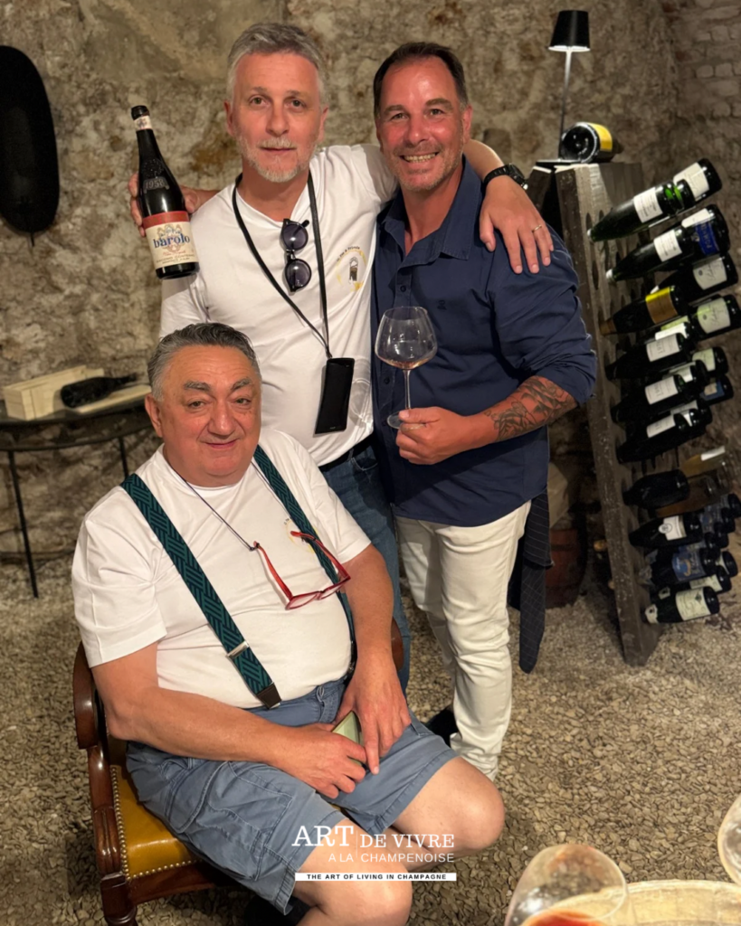 Roberto Barchi Marco Pozzali Bertrand Agutte dégustation caves