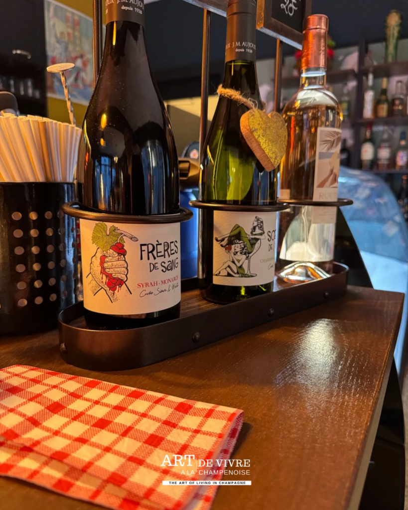 les vins au verre servis Chez Paulette,  Boulingrin Reims