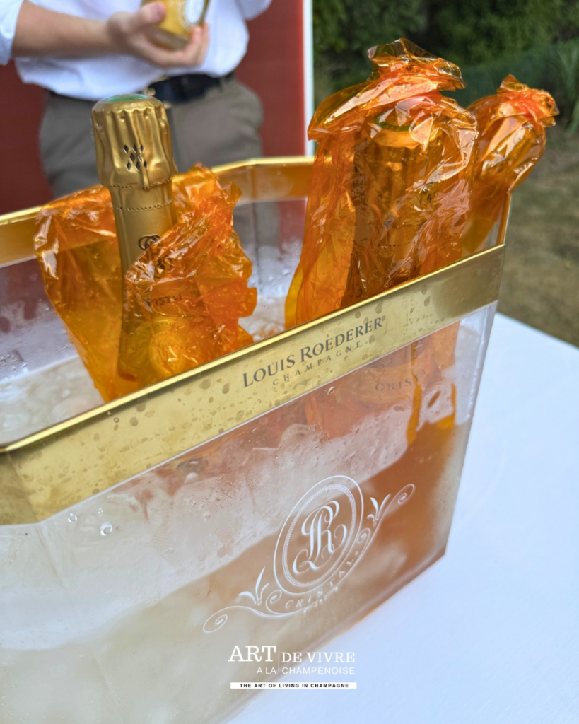 Sceau à glace avec Champagne Cristal Roederer 