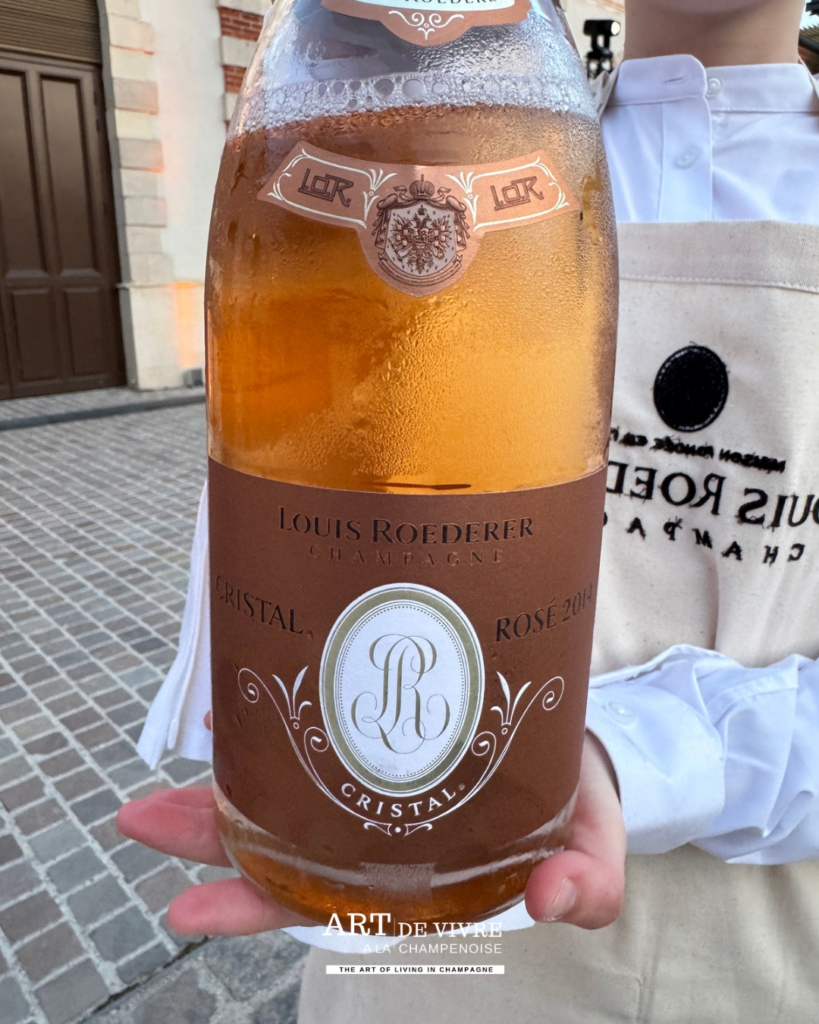 Cristal Rosé 2014 en magnum lors de la réception Roederer