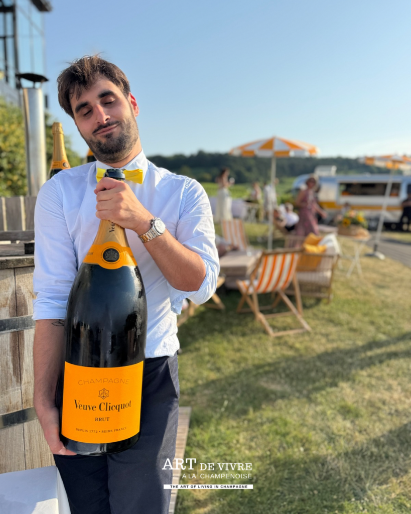 Veuve Clicquot au service au Château de Sacy
