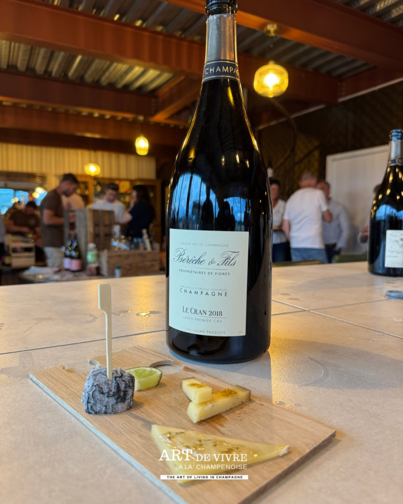 Champagne Le Cran 2018 de Bérêche et Fils et fromages d'exception