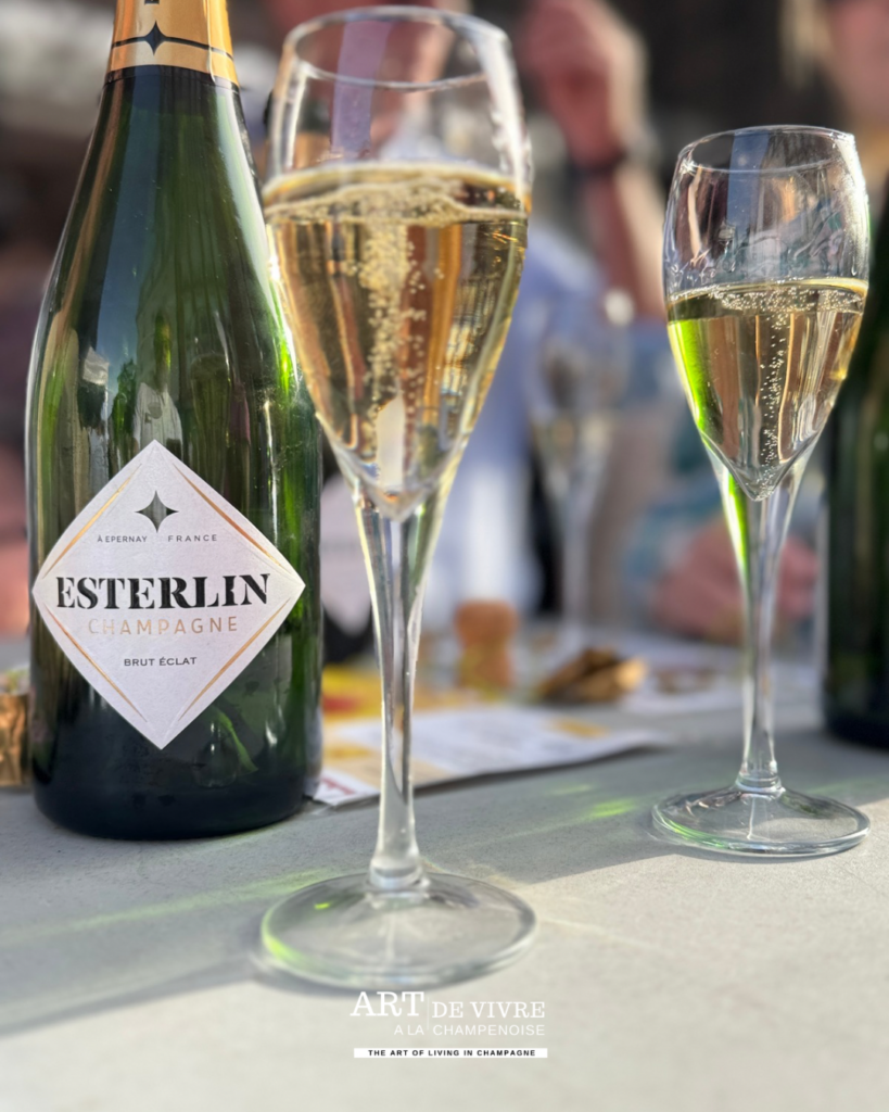 bouteille de champagne esterlin Épernay Apéros de la Halle