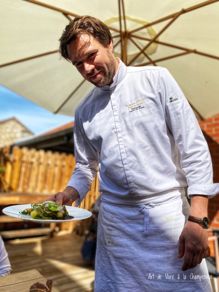 Benjamin Gilles, chef du restaurant couvert de vignes