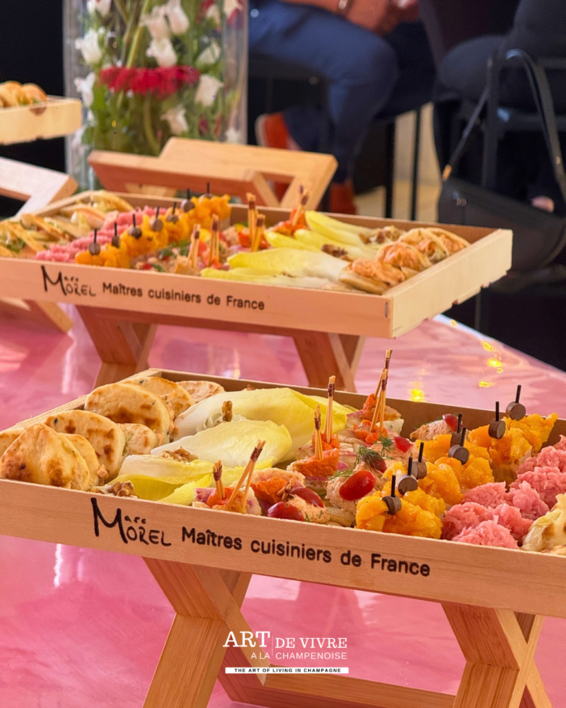 Bouchées gastronomiques de Marc Morel en accord avec les champagnes.