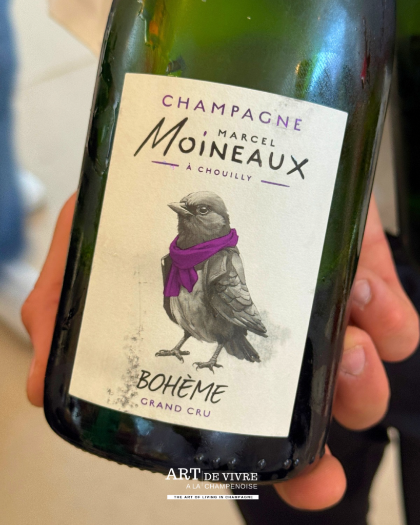 La cuvée Bohème du Champagne Moineaux.