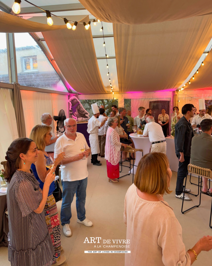 Soirée de lancement du Champagne Moineaux à Chouilly.