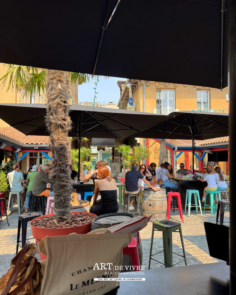 Terrasse du Clos dans le quartier du Boulingrin à Reims