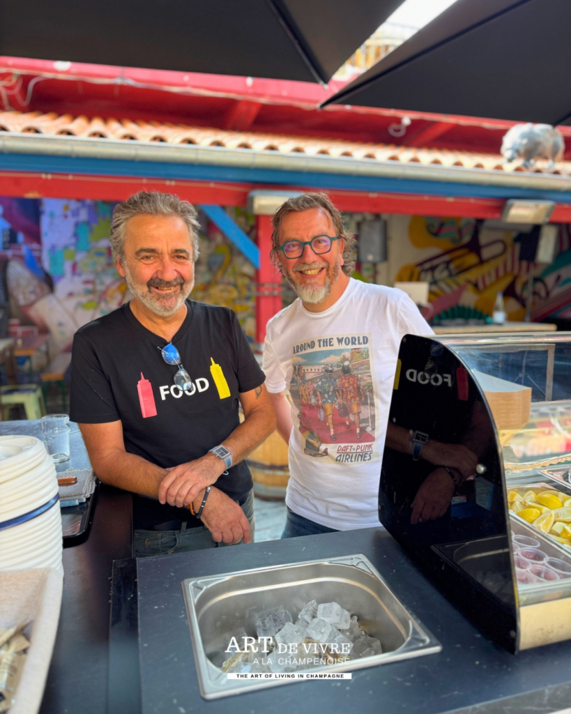 Thierry Sidan et James Jouffroy au Clos à Reims le samedi midi