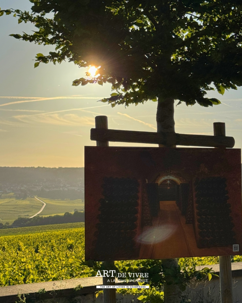 Belvédère aménagé dans la montée entre Dizy et Champillon