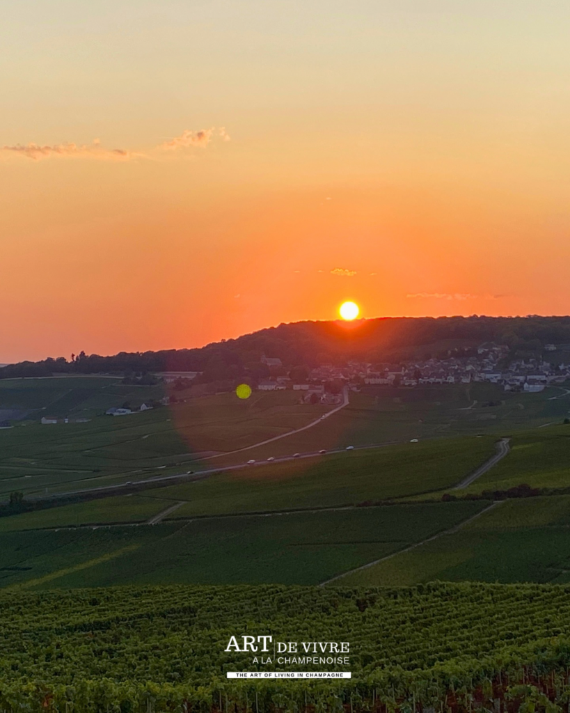 Coucher de soleil sur la vallée de la Marne depuis Champillon