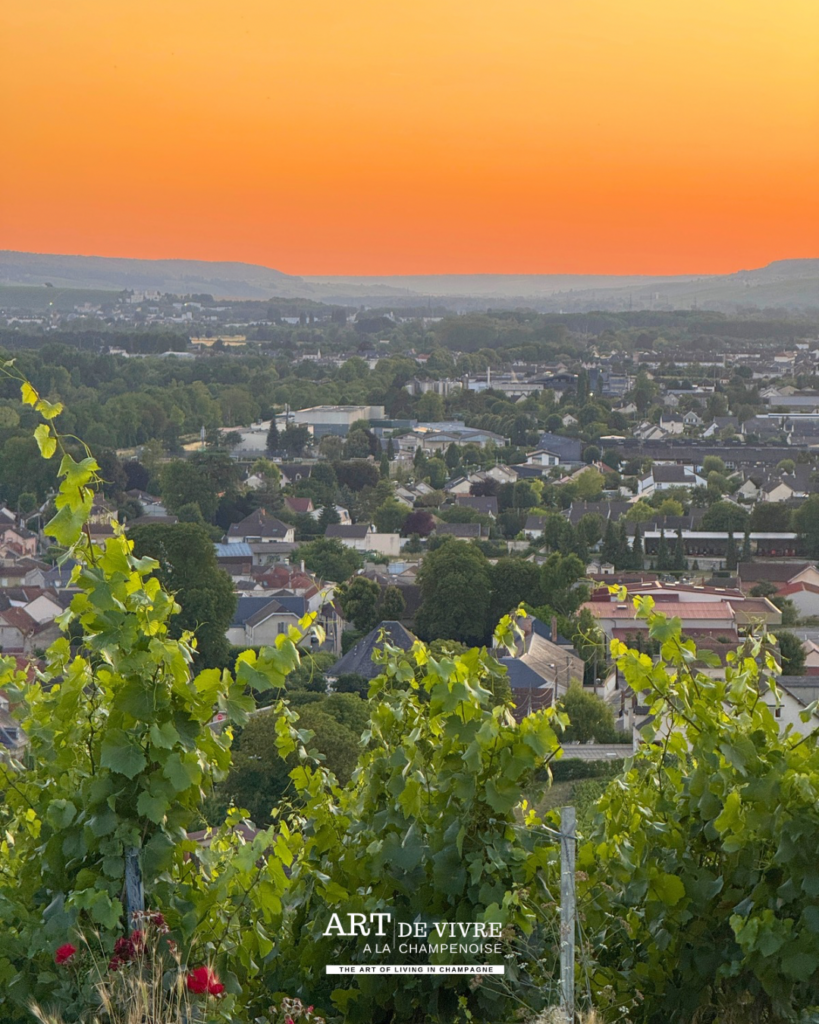 Panorama depuis Notre-Dame-du-Gruguet au-dessus de Mareuil-sur-Aÿ