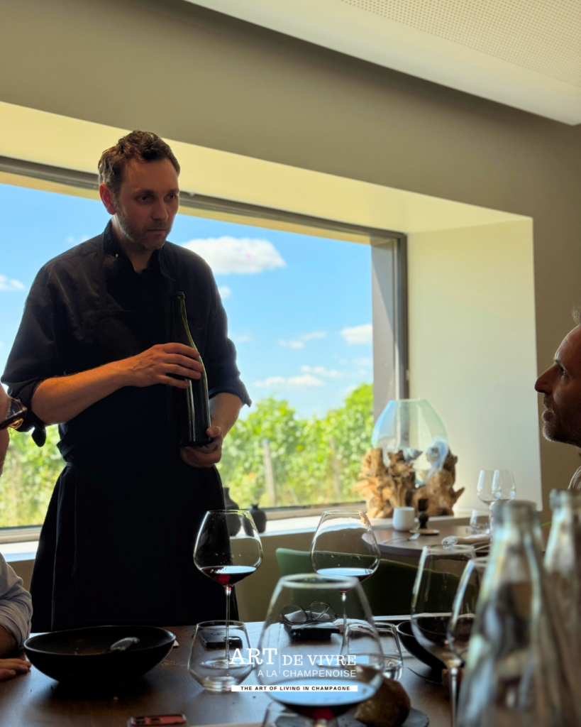 Benoît Mérot chef du restaurant Attis à Chenay en salle