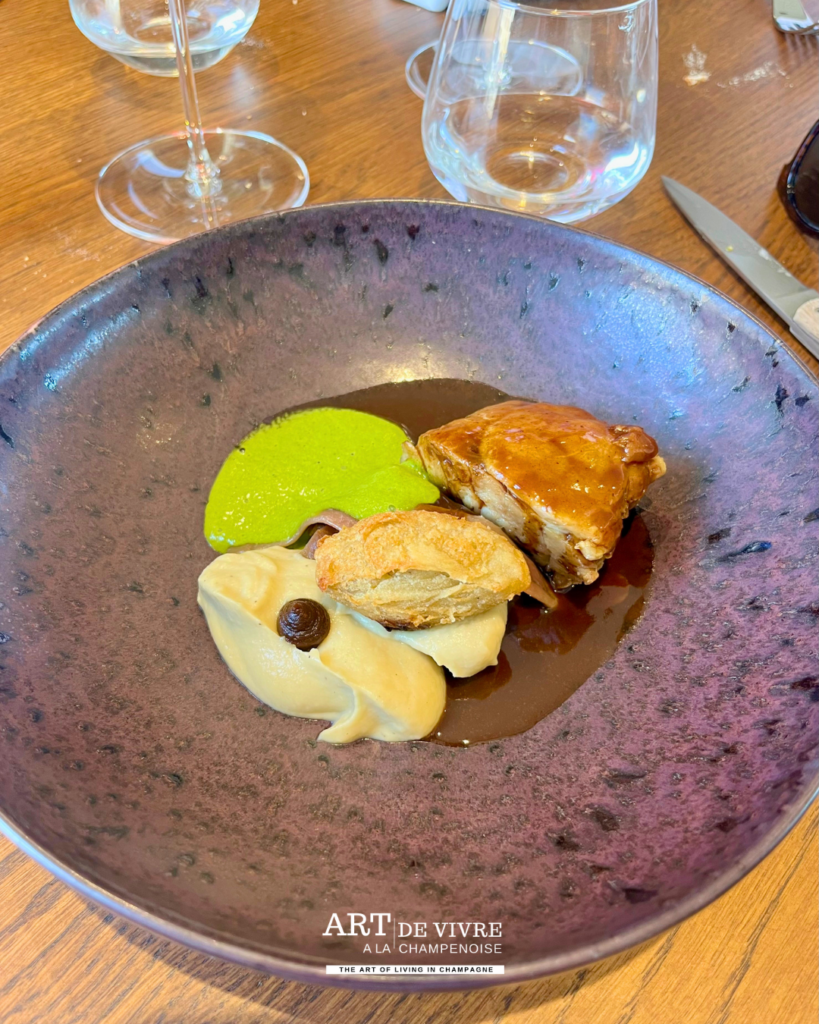 Assiette de ris de veau en plat au restaurant Attis du chef Benoît Mérot