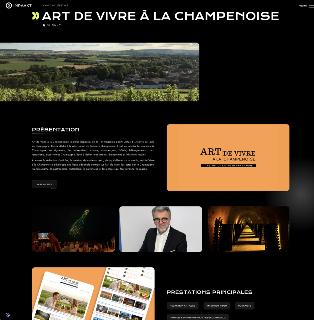 Accord de collaboration entre Art de Vivre à la Champenoise et IMPAAKT Group