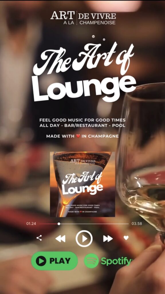 Play list sur Spotify The Art of Lounge by Art de Vivre à la Champenoise
